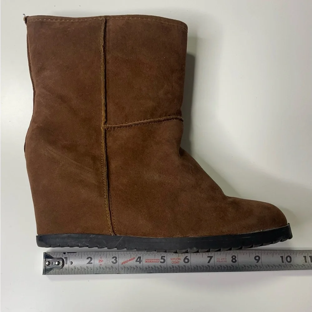 Sugar Brown‎ Suede Wedge Boots